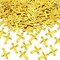 520Pcs Cross Table Confetti Decor Glitter Confetti Table Confetti Cross Decoration for Birthday Wedding Foil Theme Thanks Giving Party Valentine's Day Scatter Bless Confetti(Golden)